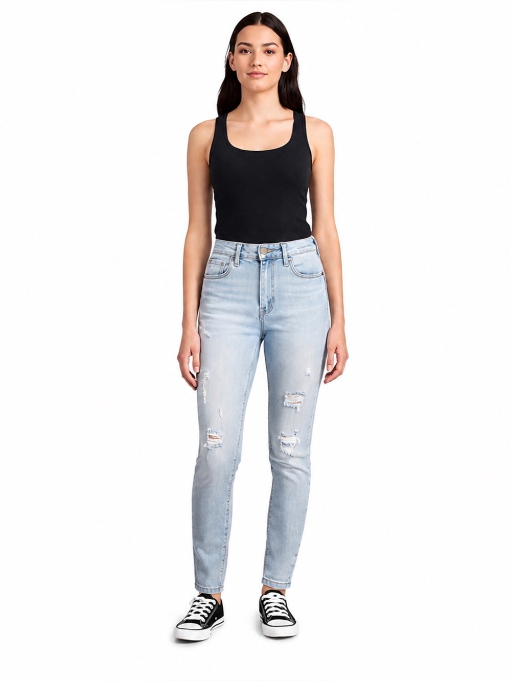 Canyon River Blues Light Wash Distressed Skinny Jeans Size 12